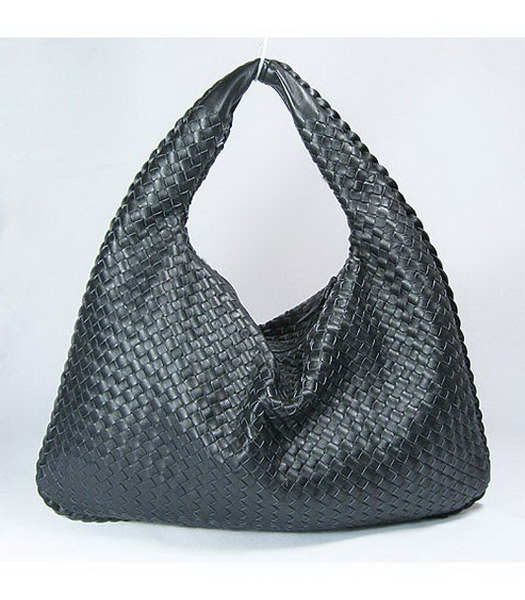 Bottega Veneta tessuto metallico Bag_Black Spalla